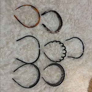 Elegant Women's Headband Set - Black, Brown, and Tan and snake print